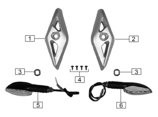 Stock Replacement Parts - City Slicker Parts - FRONT TURN SIGNALS